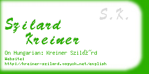 szilard kreiner business card